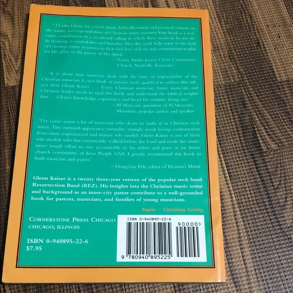 BOOK The Responsibility of the Christian Musician - paperback  Glenn Kaiser